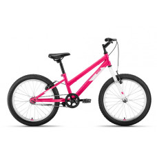 Велосипед ALTAIR MTB HT 20 LOW (20" 1 ск. рост. 10.5") 2022, розовый/белый, IBK22AL20086