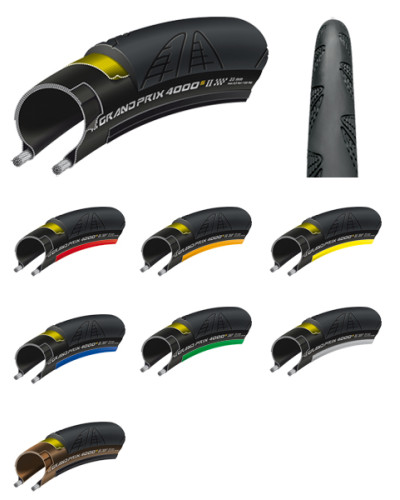 Continental Покрышка Grand Prix 4000 S II, 700 x 28C, чёрная, складная