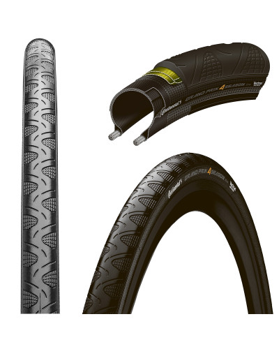 Покрышка Continental Grand Prix 4-Season Black Edition, 25 - 622, 28" | 700 x 25C, складная, 2x Vect