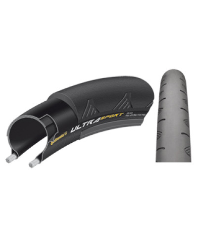 Покрышка Continental Ultra Sport II 700 x 23C чёрная PureGrip Compound – Performance – 3/180 TPI