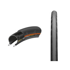 Покрышка Continental Ultra Sport II, 700 x 23C, 23-622, чёр./оранж. складная PureGrip Compound – Per