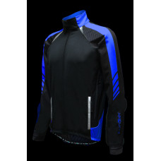 Велокуртка 12-691 Tolmezo WJ-1326 Black/Blue TPU Thermal (Windstopper, Waterproof, Breathable) PRO с