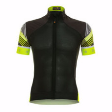 Велофутболка 12-549 SORRENTO-3 J-830 Black/Yellow Men Elite SS Jersey с длин. молнией со светоотр. с