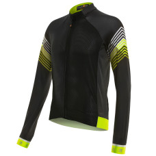 Велофутболка 12-674 SORRENTO J-830-L с длин.руквом Black/Yellow Men Elite LS Summer Jersey с длин. м