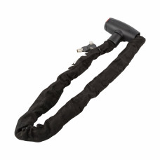 Замок 00-178812 вело цепь 8х8х1200мм в текстил. чехле, с кругл. ключами (11) черный HORST