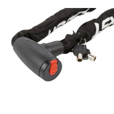 Замок 00-178812 вело цепь 8х8х1200мм в текстил. чехле, с кругл. ключами (11) черный HORST