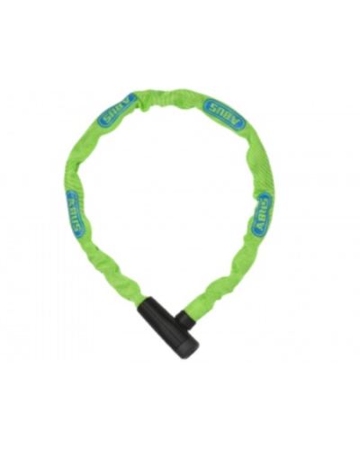 Замок 05-0072486 вело цепь 4мм, ключ, Steel-O-Chain 4804K/75см класс защиты 4/15, 380гр, лаймовый AB