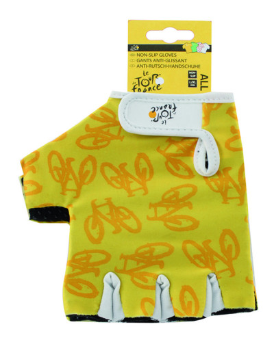 Перчатки 5-719981 лайкра антискольз. р-р L/XL (5) черно-желтые TOUR DE FRANCE