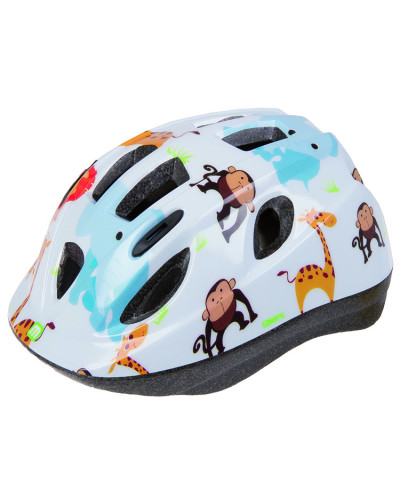 Шлем .детский/подростк. 5-731881 с сеточкой 12отв. INMOLD 54-56см ZOO/белый (10) M-WAVE JUNIOR