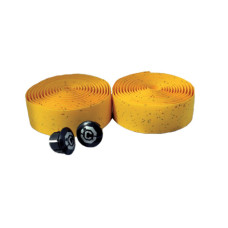 Лента на руль 3-159 CHBT корковая+крепеж+заглушки на руль желтая CLARK`S