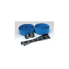 Лента на руль 3-160 CHBT корковая+крепеж+заглушки на руль синяя CLARK`S