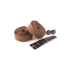 Лента на руль 3-166 CHBT корковая+крепеж+заглушки на руль коричневая CLARK`S