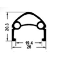 Обод 26" 00-180910 H35236 двойной пистонир. д/диск. торм (559х25/19,4х20,3мм 32отв.) черный