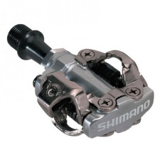 Педали контактные Shimano PD-M540, SPD, серебристые, с шипами в комплекте SM-SH51