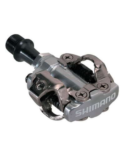 Педали контактные Shimano PD-M540, SPD, серебристые, с шипами в комплекте SM-SH51