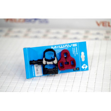 Педали 5-313451 контакт. ROAD герм. CrMo-ось LOOK KEO-совм. с шипами 9`-вращ. 327г. черные M-WAVE NE