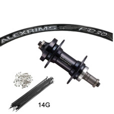 Колесо 26" зад., трещ.,диск. ALEX RIMS FR30 двойное, 32 нерж. спиц, Novatec пром.