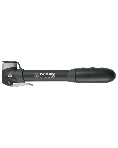 SKS Насос ручной мини Twinjex, алюминий, максимальное давление 10bar, под ниппель AVSVDV, чёрный