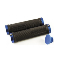 Ручки .CLO201 на руль 3-445 резиновые 130мм с 2 фиксат. черно-синие анодир. CLARK`S