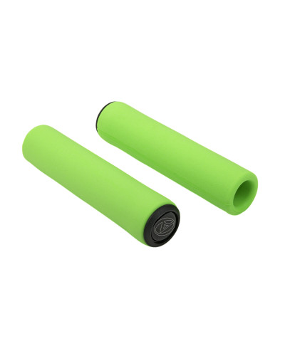Ручки 8-33402032 на руль AGR SILICONE ELITE 130мм Green-Neon 96г. силиконовые неоновые AUTHOR NEW