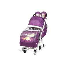 Санки-коляска детские Ника "Disney Baby 2" (Винни/баклажан, NN000404)
