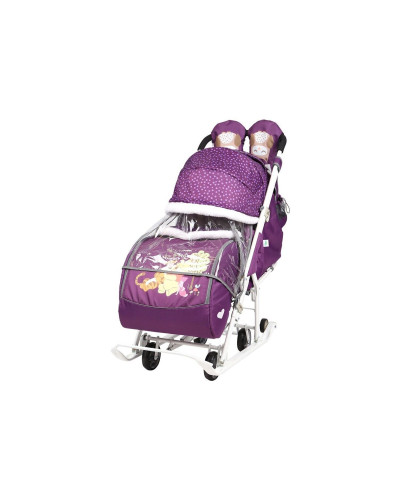 Санки-коляска детские Ника "Disney Baby 2" (Винни/баклажан, NN000404)