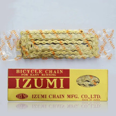 Цепь IZUMI JET GOLD (золотая) SINGL SPEED односкоростная 1/2*1/8 * 100 ЗВЕНЬЕВ ЯПОНИЯ Желт