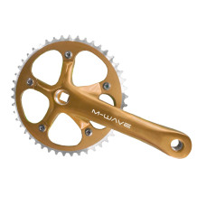 Система 5-350606 пер. 1ск. SingleSpeed облегч алюм. 1/2х1/8 смен. зв. 46зуб. 165мм золотистая M-WAVE