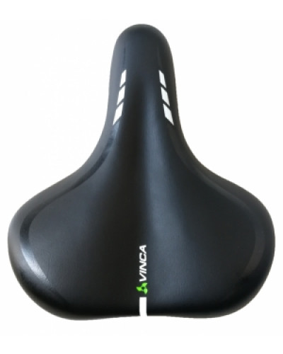 Седло комфортное, 260*200мм, GEL,  черное, Vinca Sport