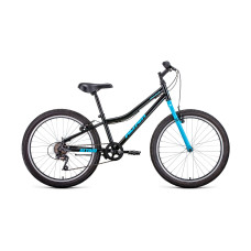 ALTAIR MTB HT 24 1.0 (24" 6 ск. рост 12"), черный/голубой, RBKT11N46002