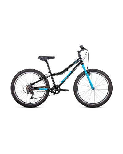ALTAIR MTB HT 24 1.0 (24" 6 ск. рост 12"), черный/голубой, RBKT11N46002