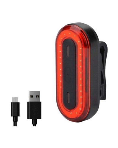 Велофонарь задний Briviga USB 40.Яркие COB диоды в пластиковом корпусе, до 40 лм. Встроенный аккумул