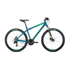 FORWARD APACHE 27,5 3.0 disc (27,5" 21 ск. рост 15") (бирюзовый/светло-зеленый, RBKW0M67Q041)