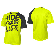 Джерси с коротким рукавом RIDE YOUR LIFE Enduro, полиэстер, салатовое, XXL