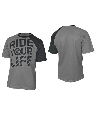 Джерси с коротким рукавом RIDE YOUR LIFE Enduro, полиэстер, серое, XXL