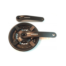 Система TOURNEY SHIMANO 48/34/24 AFCTY301C888CL 6-8ск.170мм с защитой черная SHIMANO