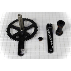 Система шатунов SKEACE 48 зубов, BCD 144, под полую ось, шатуны 165 мм. ЧЕРНЫЕ для трековых велосипе