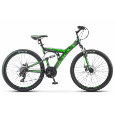 Велосипед STELS Focus MD 26 21-sp V010 18" чёрный/зелёный