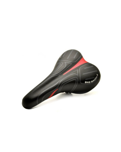 Седло актив MTB Series "FORWARD" FS-6125, 260x150 мм с замком (черный/красный, УТ00019513)