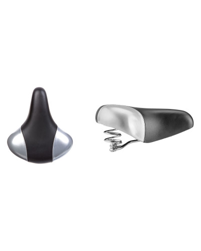 Седло комфорт 245х210 мм HF-AZ-0801A с замком (black/gray, УТ00019352)