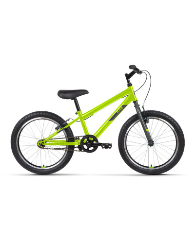 Велосипед ALTAIR MTB HT 20 1.0 (20" 1 ск. рост. 10.5") 2022, ярко-зеленый/серый, IBK22AL20078