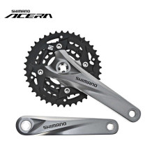 Комплект шатунов (система) SHIMANO FC-M3000 ACERA, 170 мм,  9/16", SQR, 40х30х22T (черный/серый, AFC