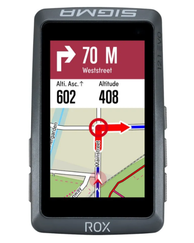 Велокомп. 4-001040 ROX 12.1 EVO Basic Set - GPS навигатор, цветной дисплей, темно-серый SIGMA