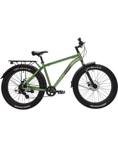 Велосипед TECH TEAM FLEX 26 disc (Fat Bike 26" 21 ск. рост 19") зеленый (NN010432)