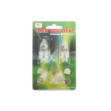 Колпачок на ниппель, JY-505, светодиодный (1 LED), к-кт 2 шт., белое свечение (RJGVLJY505T1)