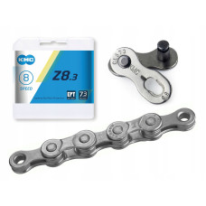 Цепь KMC - Z8.3 1/2"x3/32", 114 звеньев, серебристо-серая