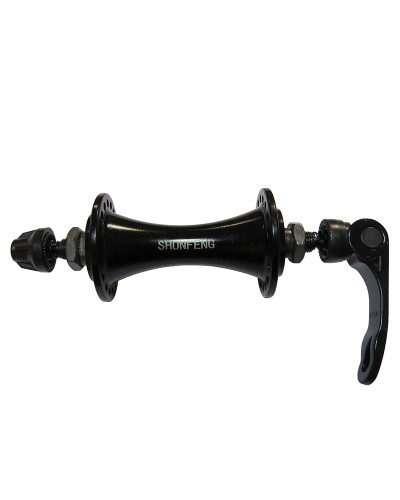 Втулка ROAD,36H, передняя алюминиевая 3/8x14Gx100x108 с эксцентриком чёрная
