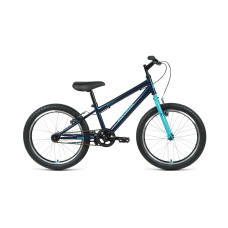 Велосипед ALTAIR MTB HT 20 1.0 (20" 1 ск. рост. 10.5") 2022, темно-синий/бирюзовый, IBK22AL20076