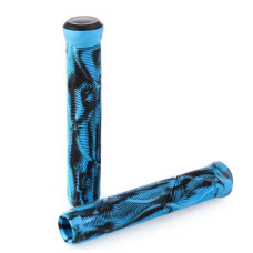 Грипсы для трюкового самоката, 160мм, 2 шт, горубые + 2 заглушки. Упаковка: тайкард. Материал: TPE /