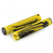 Грипсы для трюкового самоката, 160мм, 2 шт, желтые + 2 заглушки. Упаковка: тайкард. Материал: TPE / 